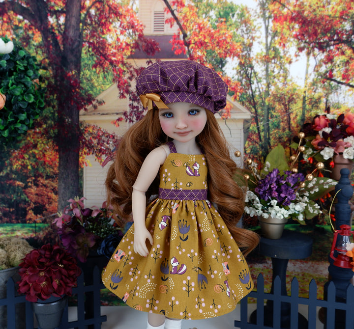 Autumn Critters - dress & jacket with shoes for Ruby Red Fashion Friends doll