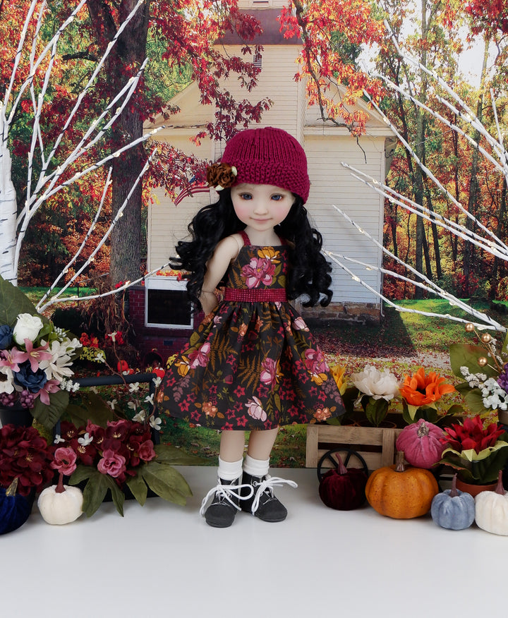 Autumn Ferns - dress and sweater set with boots for Ruby Red Fashion Friends doll