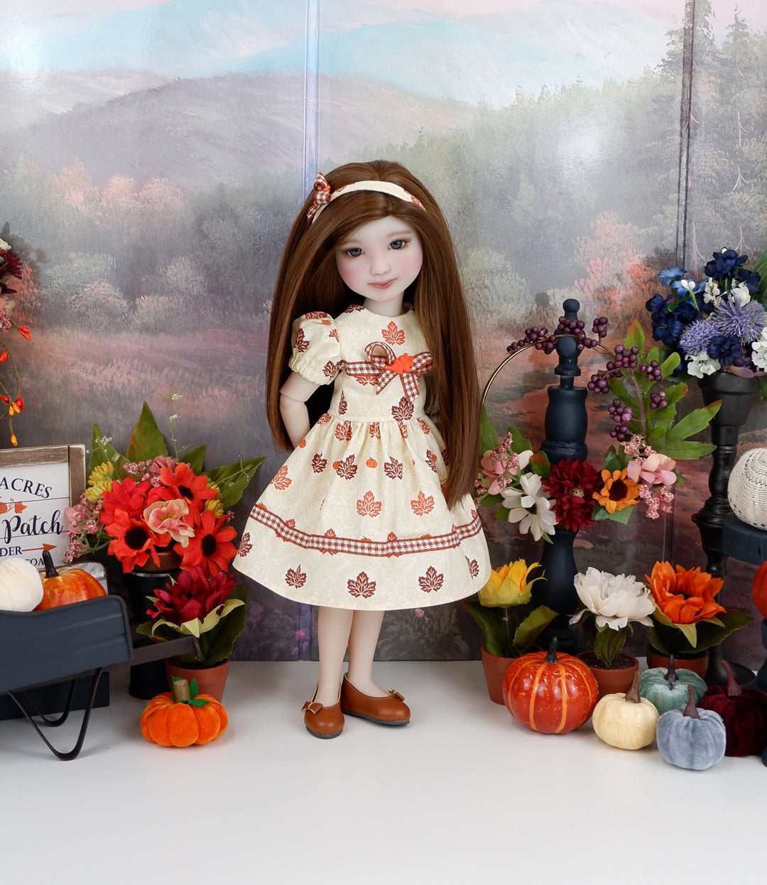 Autumn Leaves - dress with shoes for Ruby Red Fashion Friends doll