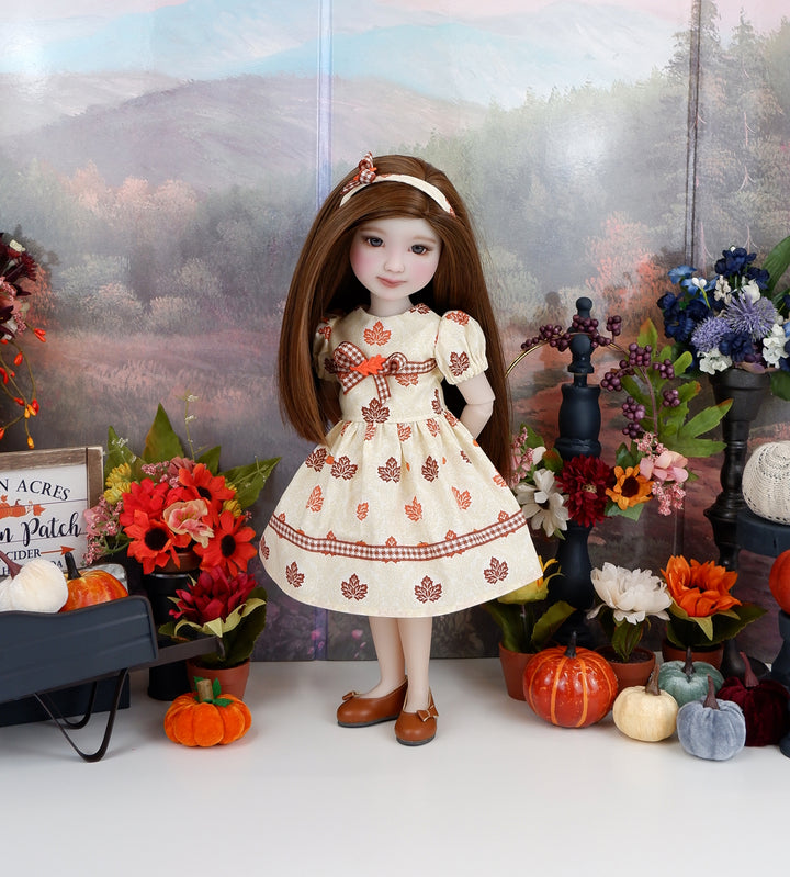 Autumn Leaves - dress with shoes for Ruby Red Fashion Friends doll
