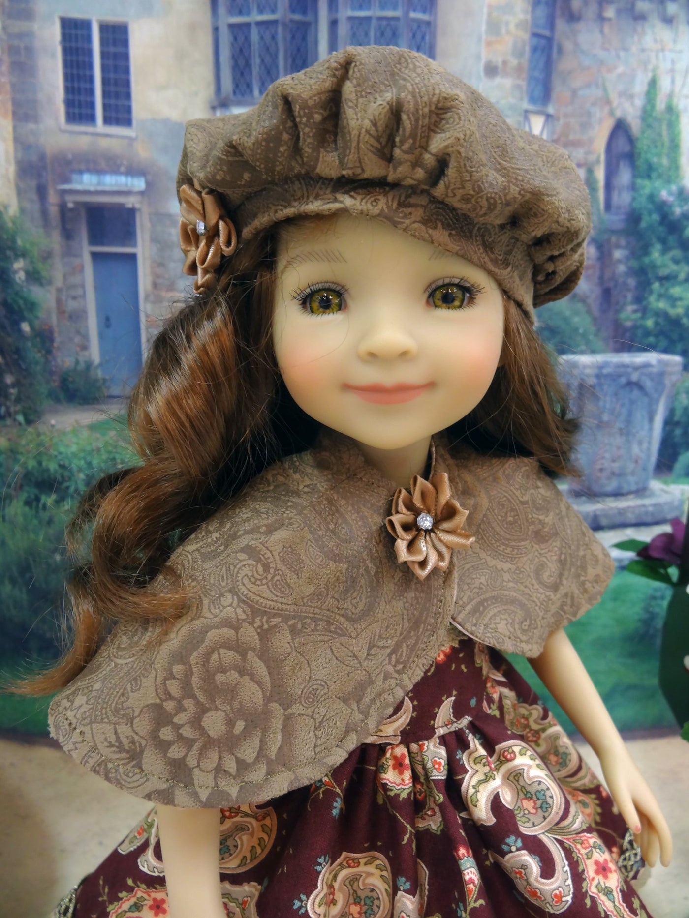 Autumn Paisley - dress & capelet for Ruby Red Fashion Friends doll