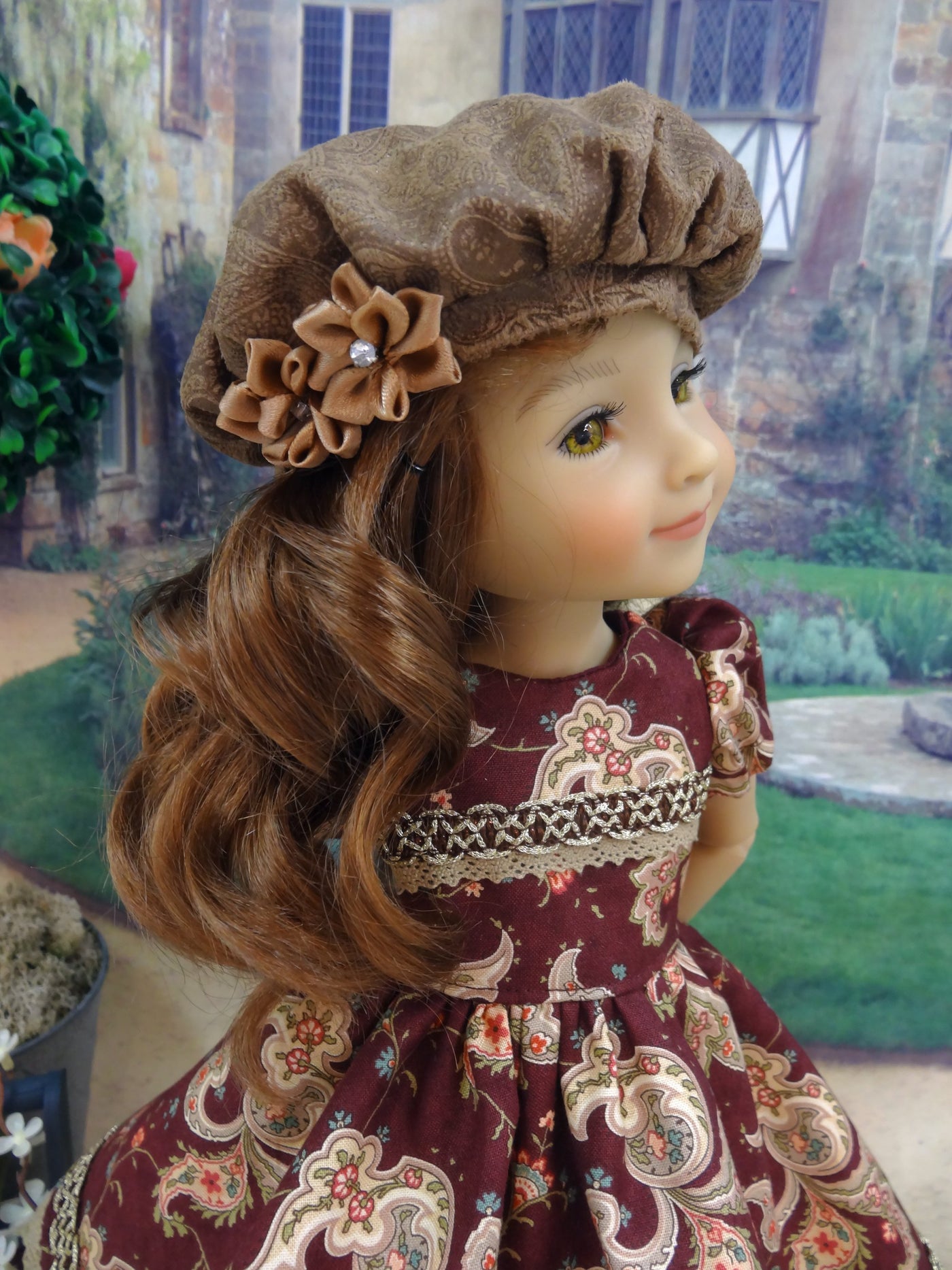Autumn Paisley - dress & capelet for Ruby Red Fashion Friends doll