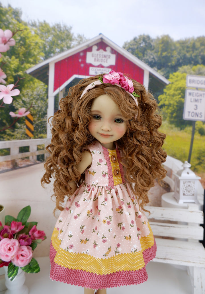 Autumn Posies - dress ensemble with shoes for Ruby Red Fashion Friends doll
