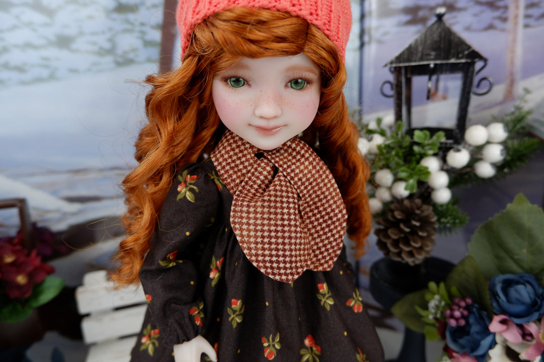 Autumn Rosebuds - dress ensemble with boots for Ruby Red Fashion Friends doll