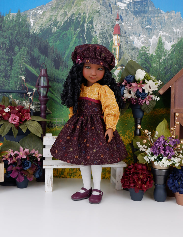 Autumn Swirls - dress with shoes for Ruby Red Fashion Friends doll