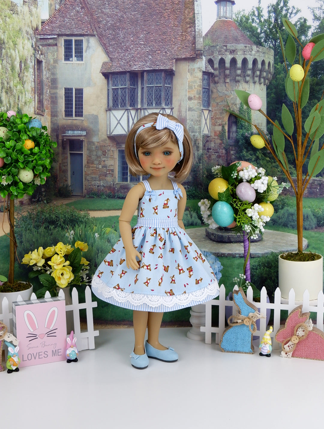Baby Bunny Blue - dress with shoes for Ruby Red Fashion Friends doll Cottontail Doll Designs Baby Bunny Blue - dress with shoes for Ruby Red Fashion Friends doll Cottontail Doll Designs