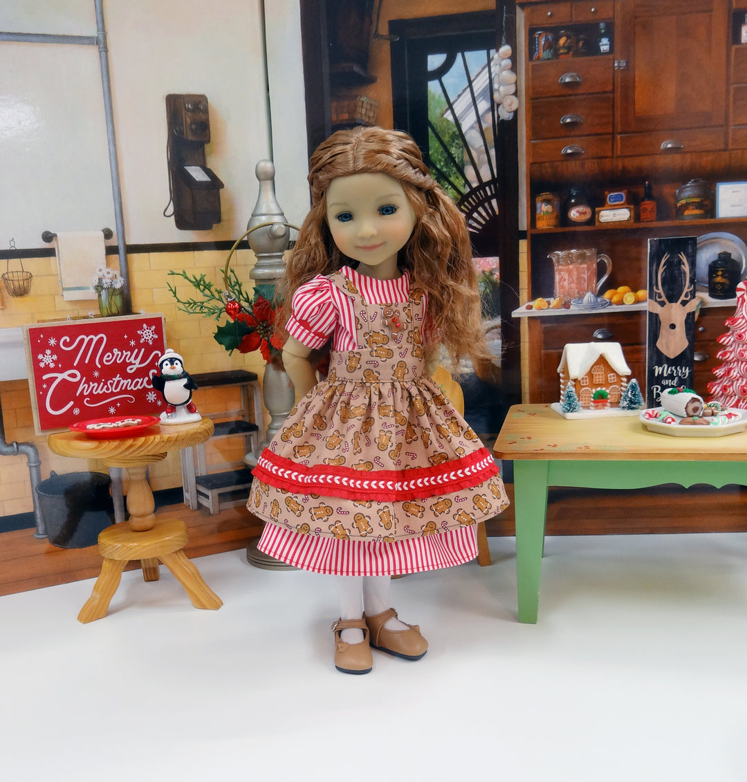 Baking Gingerbread - dress & apron for Ruby Red Fashion Friends doll