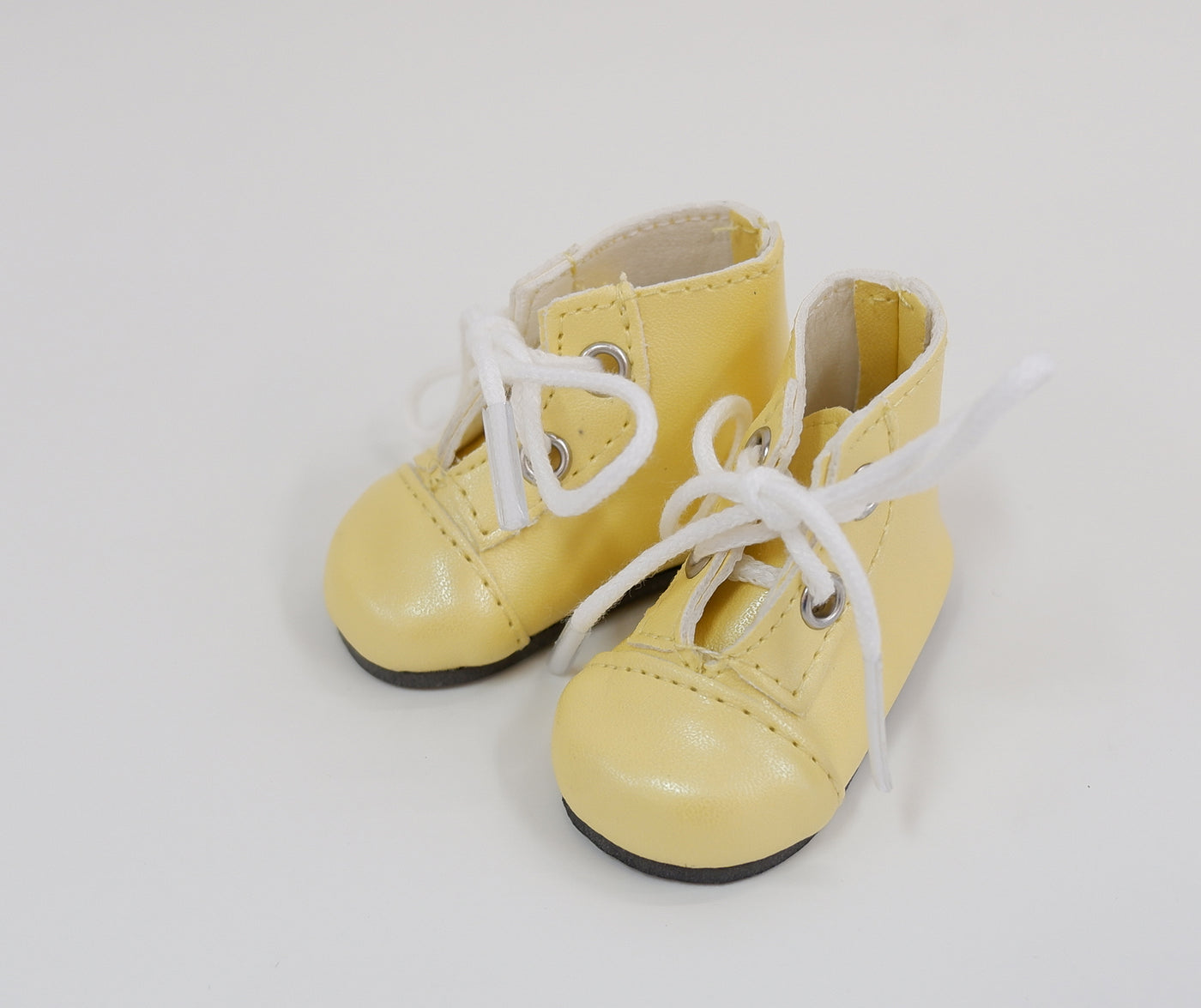 Ankle Lace Up Boots - Banana Yellow