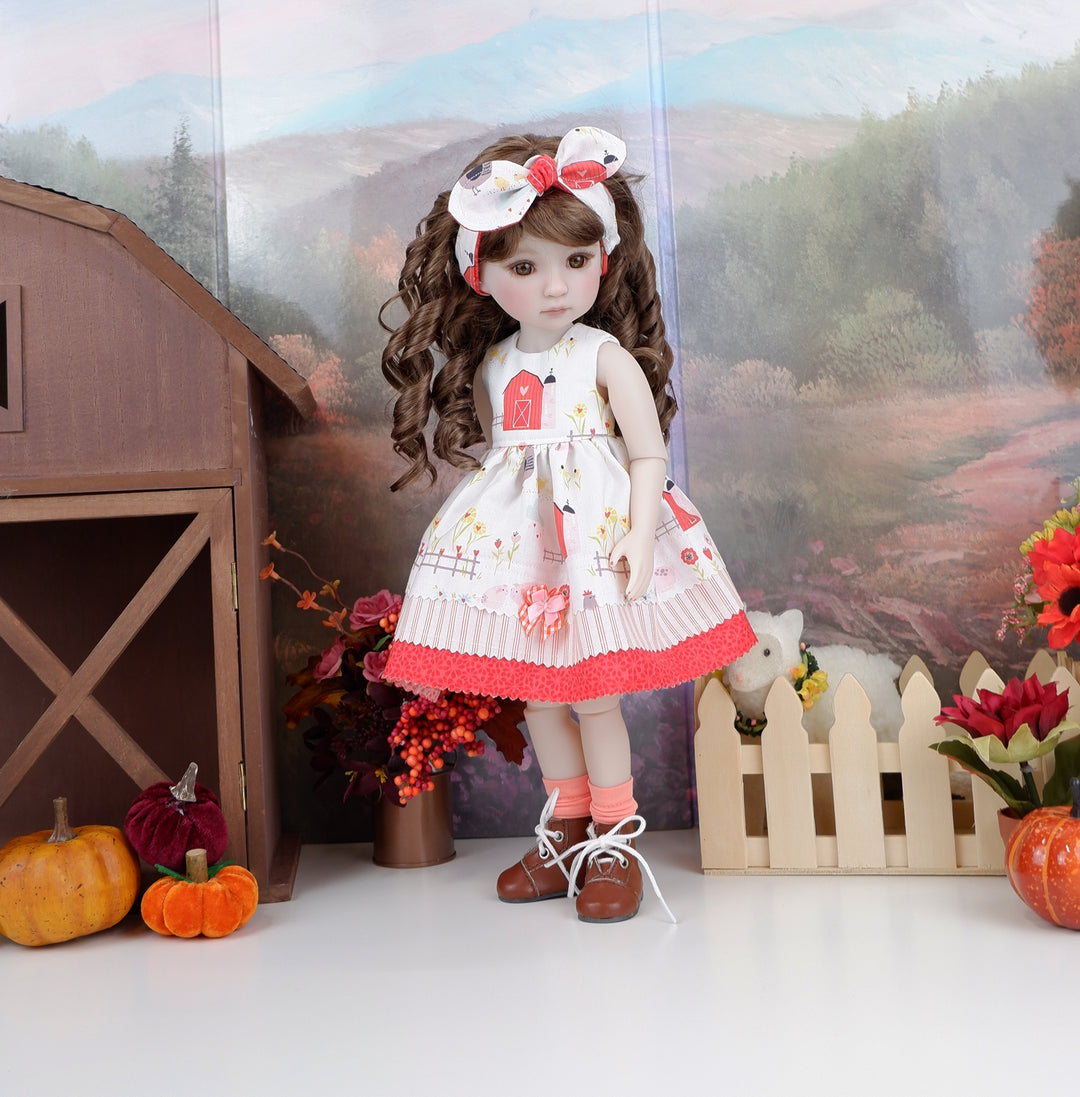 Barnyard - dress with boots for Ruby Red Fashion Friends doll