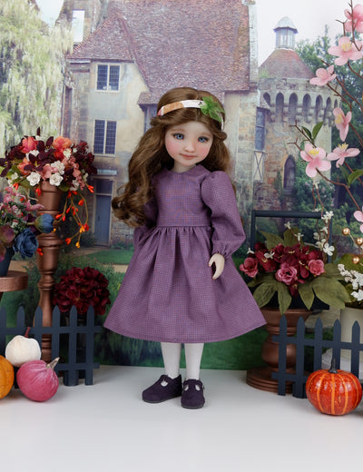 Baroque Pumpkins - dress & pinafore with shoes for Ruby Red Fashion Friends doll