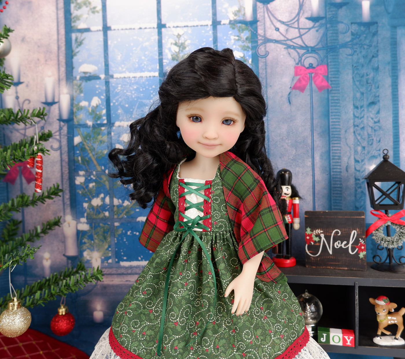 Bavarian Holly - dirndl style ensemble with boots for Ruby Red Fashion Friends doll