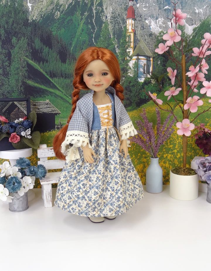 Bavarian January - dirndl style ensemble with boots for Ruby Red Fashion Friends doll