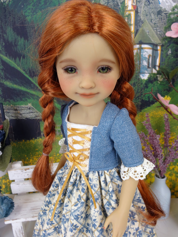 Bavarian January - dirndl style ensemble with boots for Ruby Red Fashion Friends doll