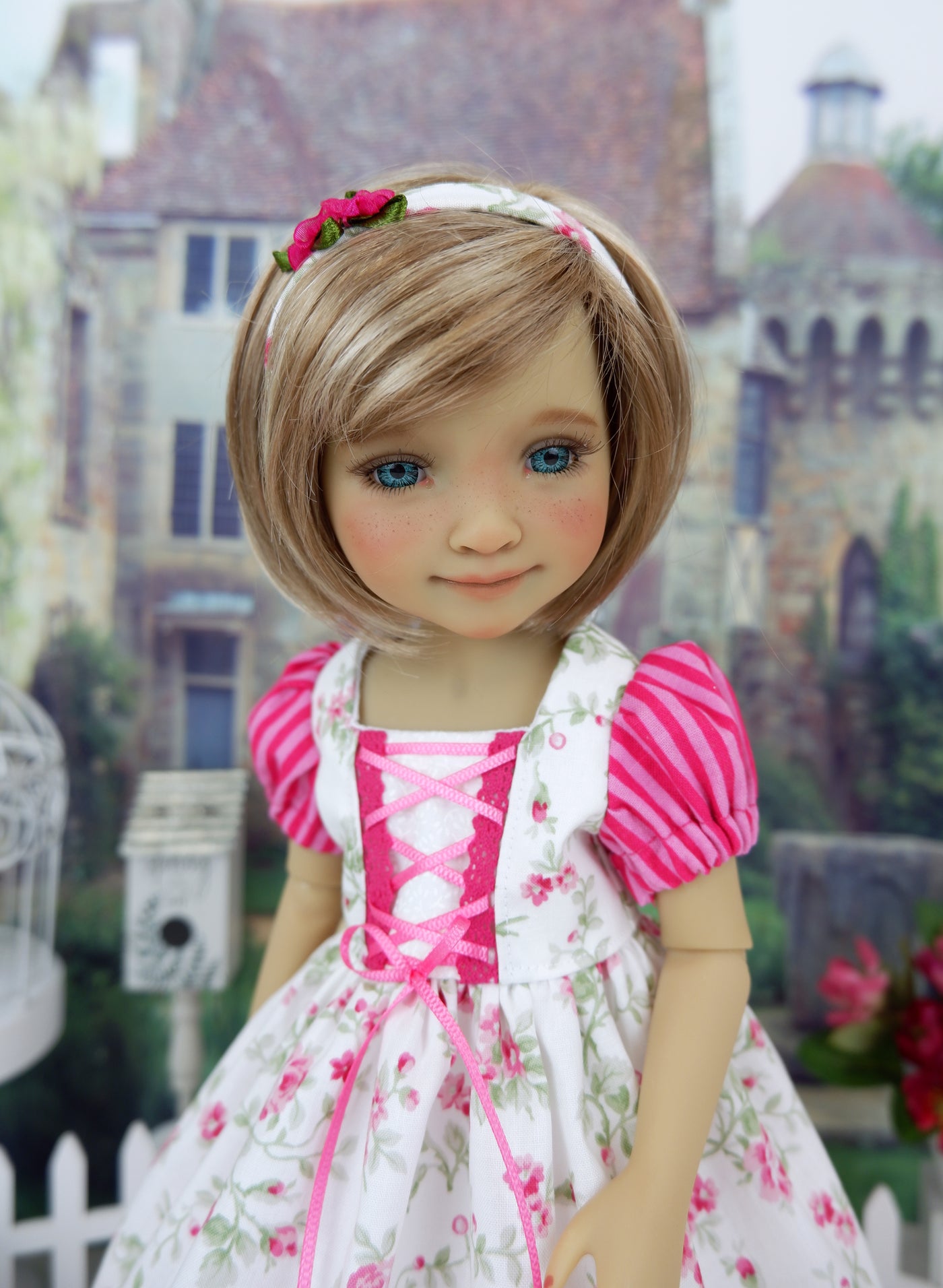 Bavarian Rose - dress ensemble with shoes for Ruby Red Fashion Friends doll