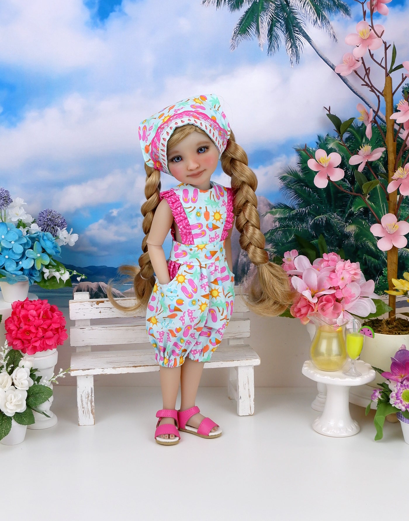 Beach Bound - romper with shoes for Ruby Red Fashion Friends doll