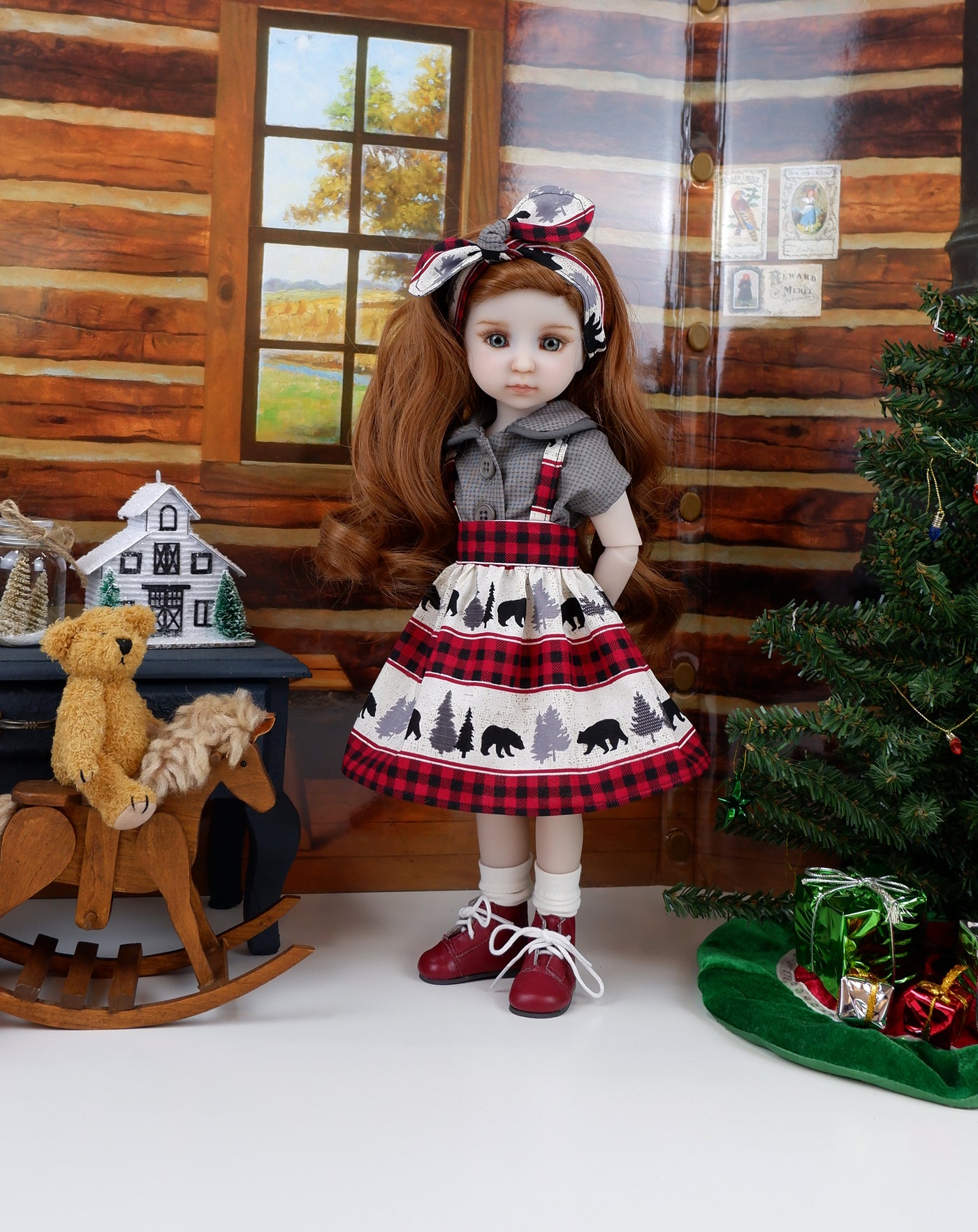 Bear Country - blouse & jumper with boots for Ruby Red Fashion Friends doll