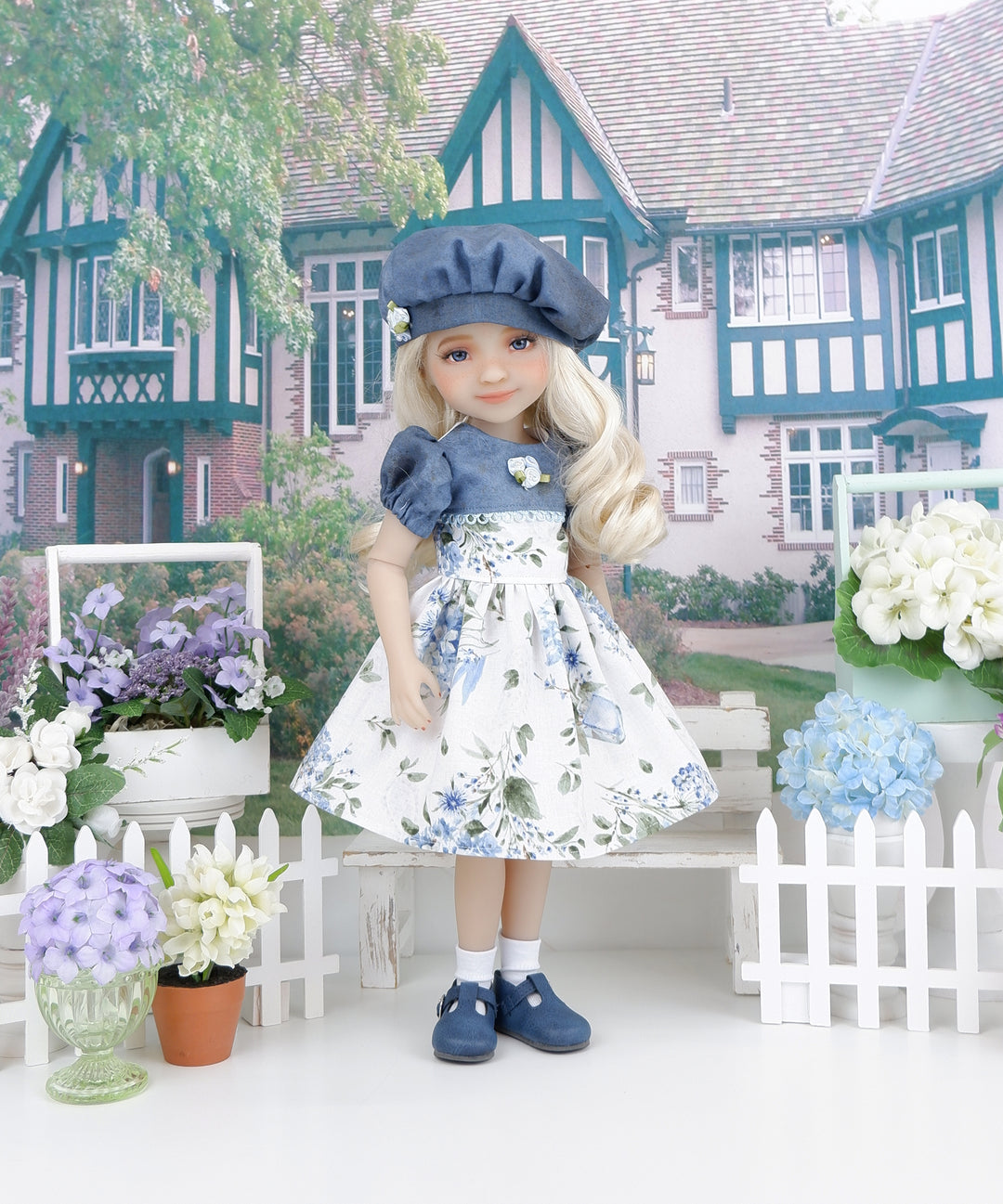 Blissful Blooms - dress ensemble with shoes for Ruby Red Fashion Friends doll