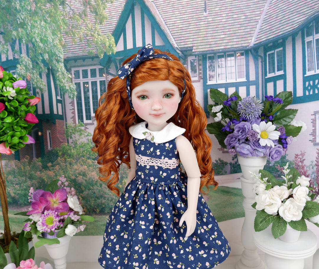 Blooming Dogwood - dress ensemble with shoes for Ruby Red Fashion Friends doll