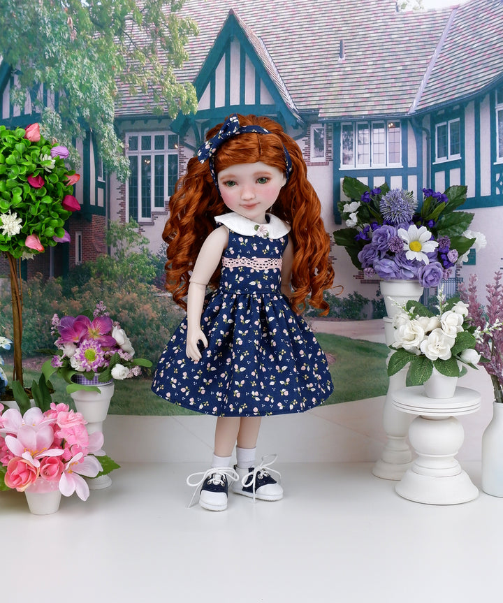 Blooming Dogwood - dress ensemble with shoes for Ruby Red Fashion Friends doll
