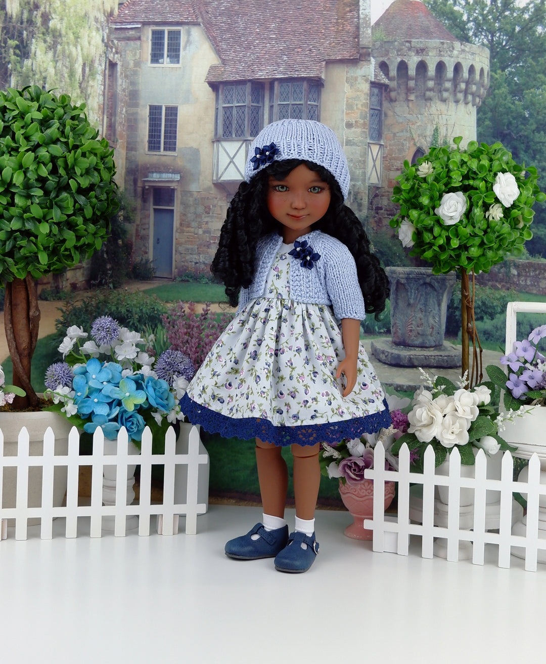 Blue Viola - dress and sweater set with shoes for Ruby Red Fashion Friends doll