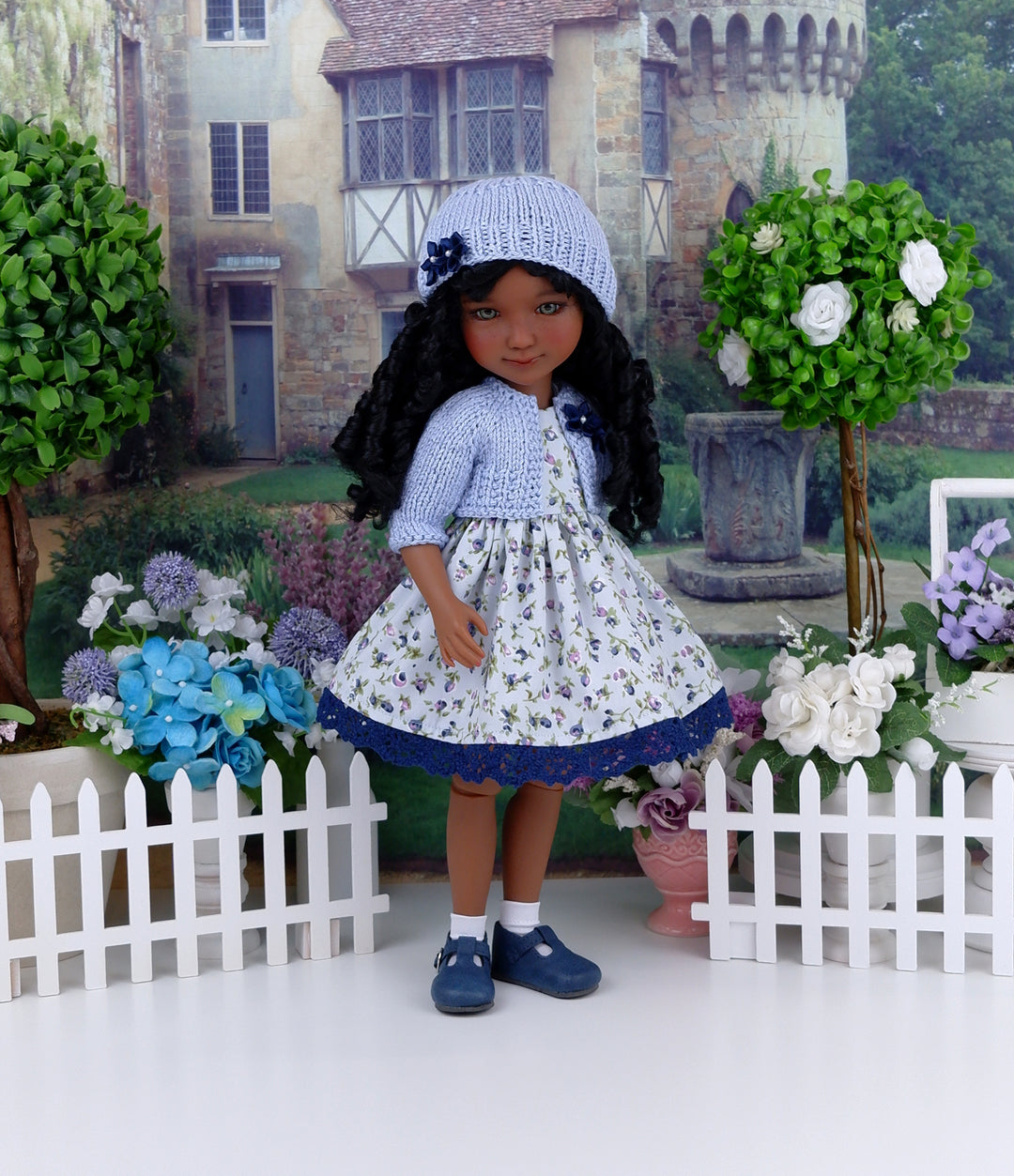 Blue Viola - dress and sweater set with shoes for Ruby Red Fashion Friends doll