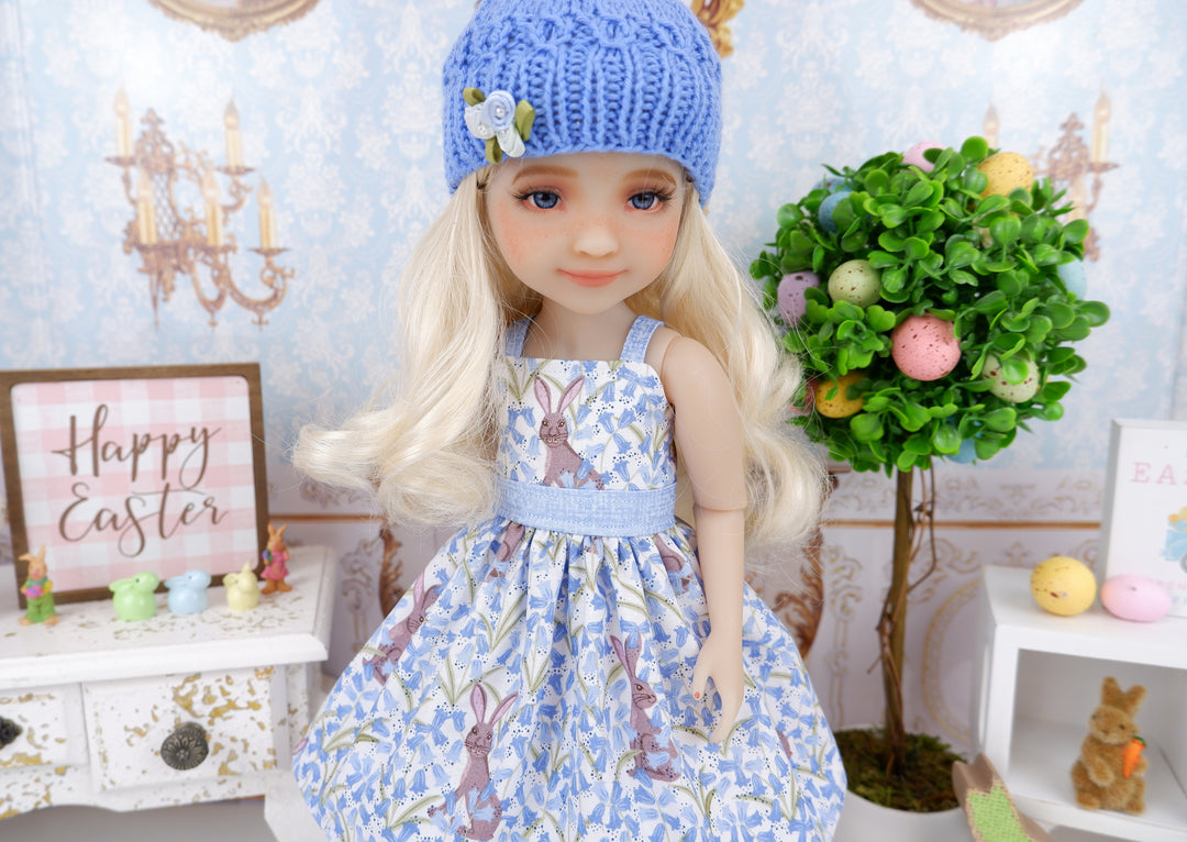 Bluebell Bunny - dress and sweater set with shoes for Ruby Red Fashion Friends doll