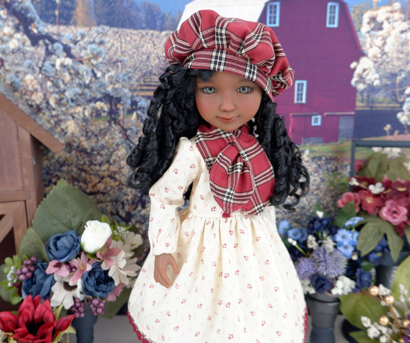 Blustery Fall - dress ensemble with boots for Ruby Red Fashion Friends doll