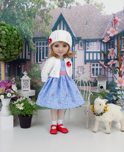 Bo Peep - dress and sweater set with shoes for Ruby Red Fashion Friends doll