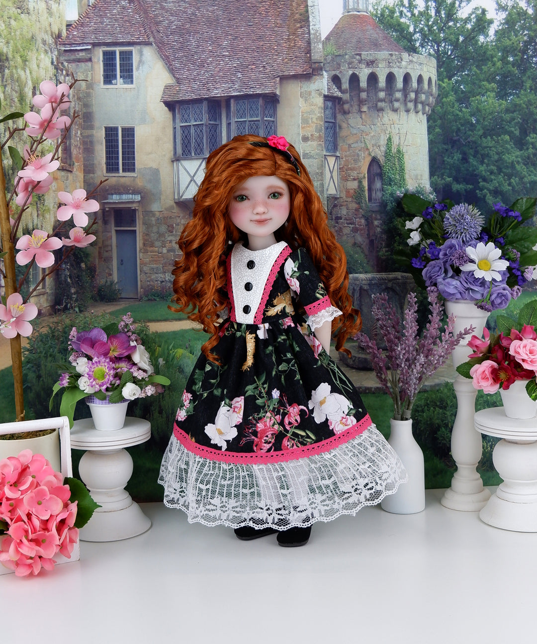 Botanicals in Bloom - dress with shoes for Ruby Red Fashion Friends doll