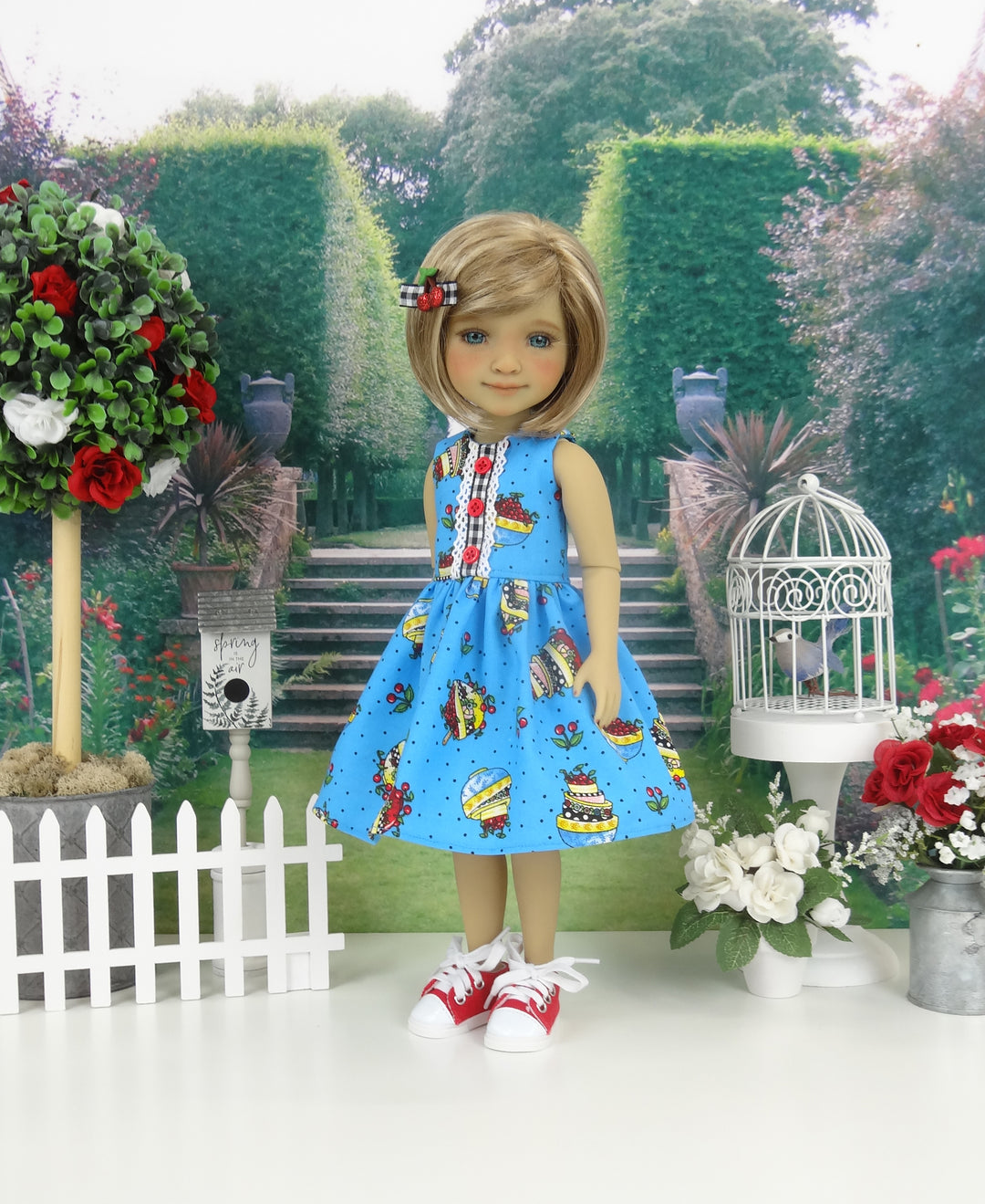 Bowl of Cherries - dress with shoes for Ruby Red Fashion Friends doll