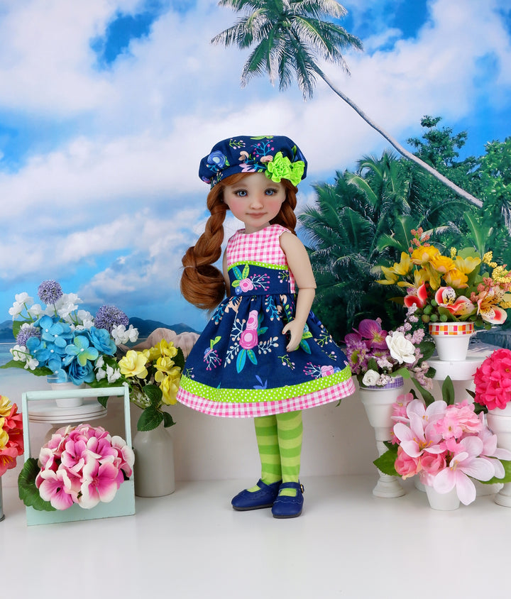 Bright Blooms - dress with shoes for Ruby Red Fashion Friends doll