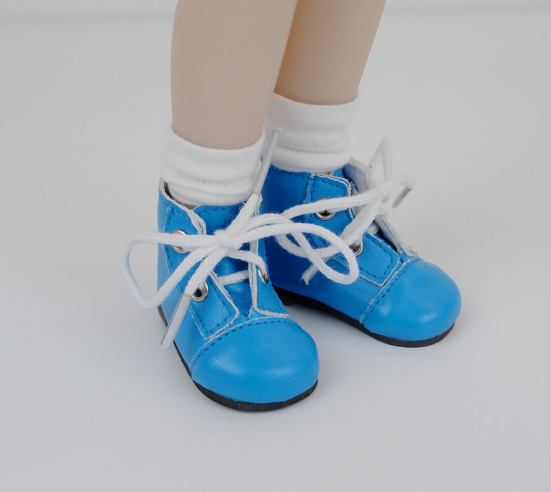 FACTORY SECONDS Ankle Lace Up Boots - Bright Blue