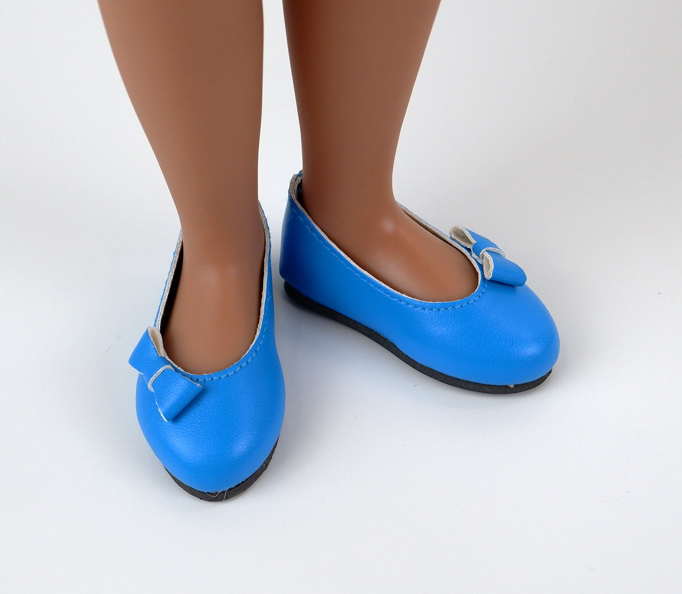 Bow Toe Ballet Flats - Bright Blue