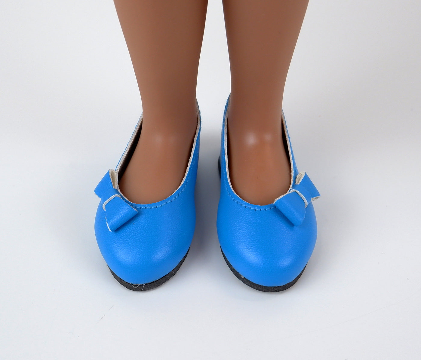 Bow Toe Ballet Flats - Bright Blue
