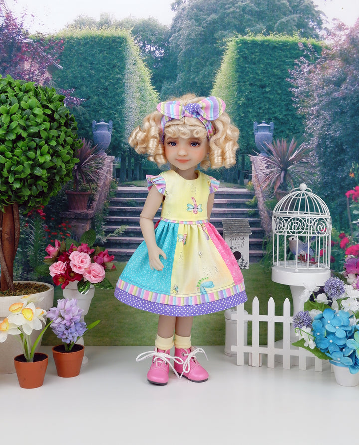 Bright Bugs - dress with boots for Ruby Red Fashion Friends doll