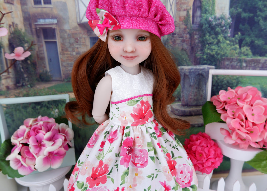 Bright Peonies - dress with shoes for Ruby Red Fashion Friends doll