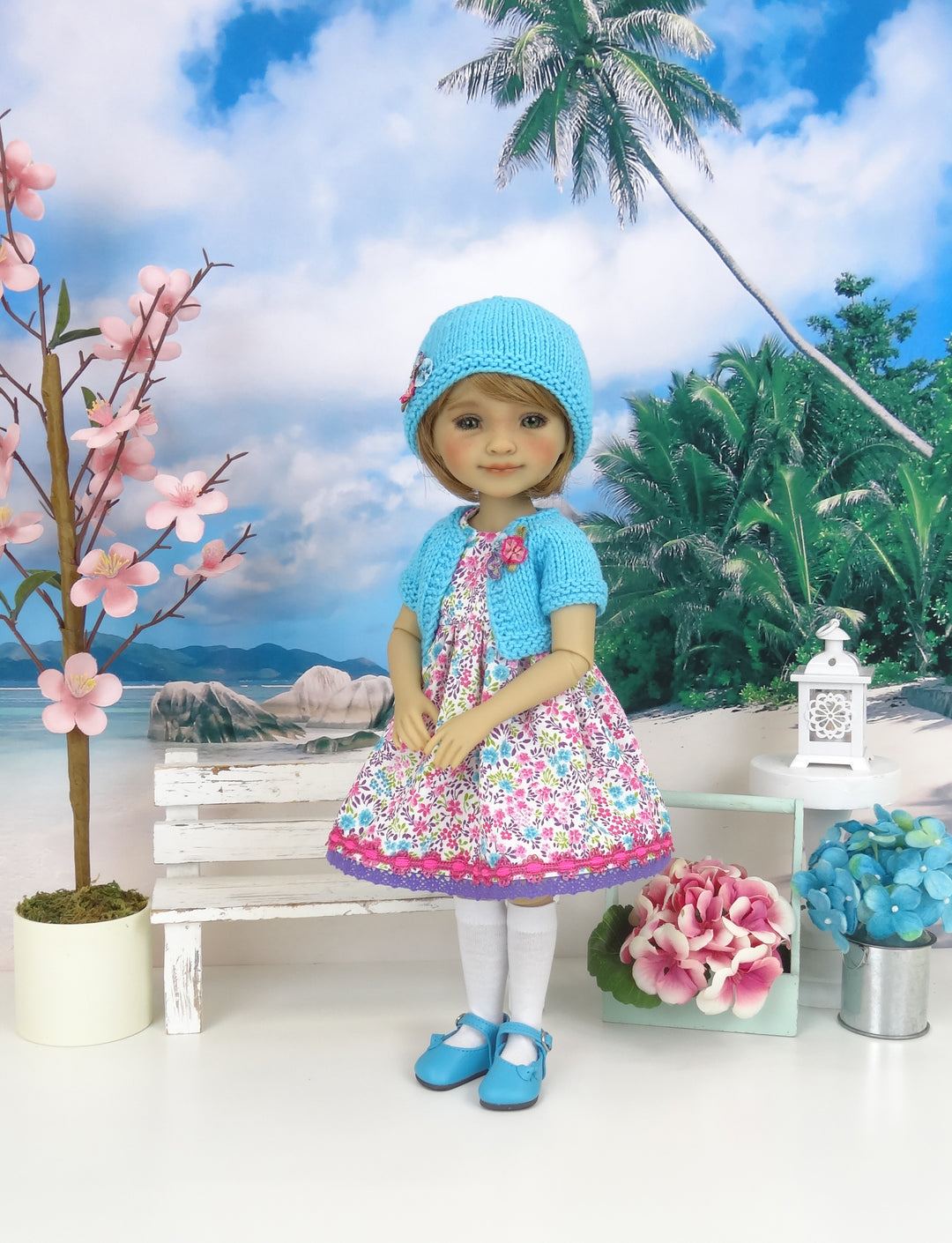 Bright Spring - dress and sweater with shoes for Ruby Red Fashion Friends doll