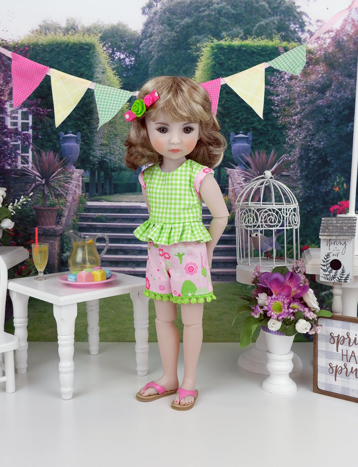 Bubblegum Forest - top & shorts with shoes for Ruby Red Fashion Friends doll