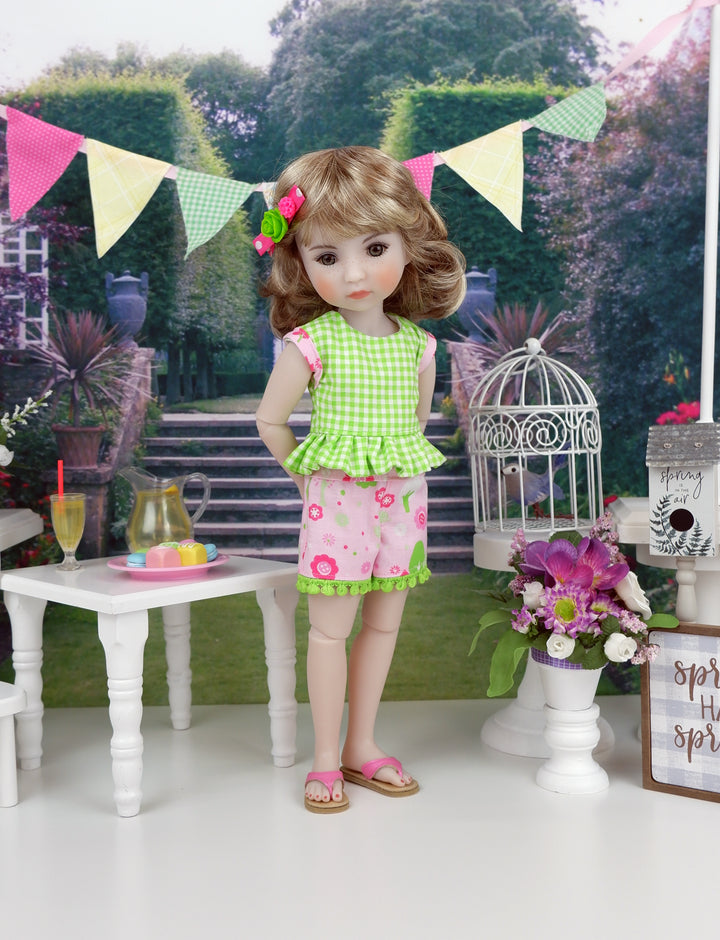 Bubblegum Forest - top & shorts with shoes for Ruby Red Fashion Friends doll