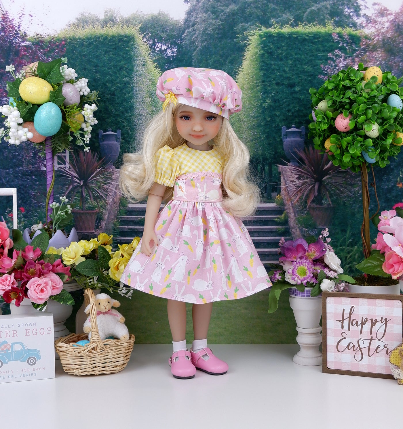 Bunny Gingham - dress and shoes for Ruby Red Fashion Friends doll