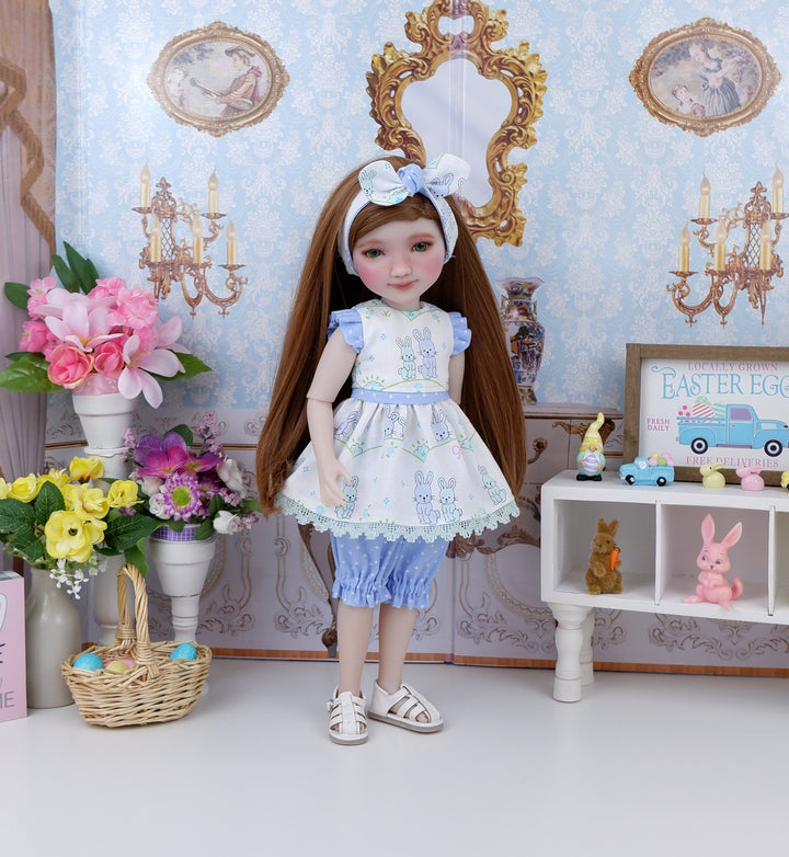 Bunny Hop - top & bloomers with sandals for Ruby Red Fashion Friends doll
