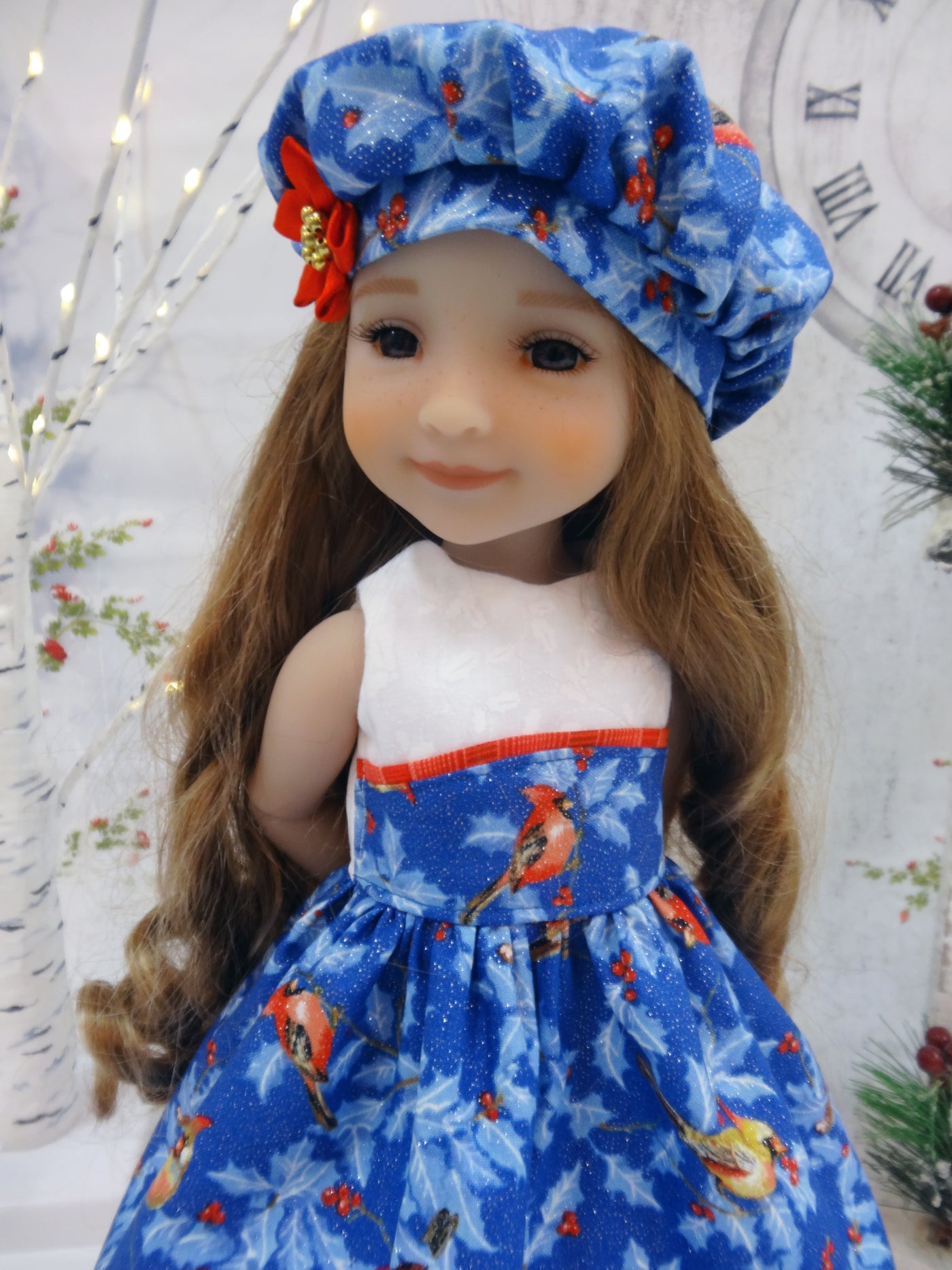 Cardinals in Frost - dress ensemble for Ruby Red Fashion Friends doll