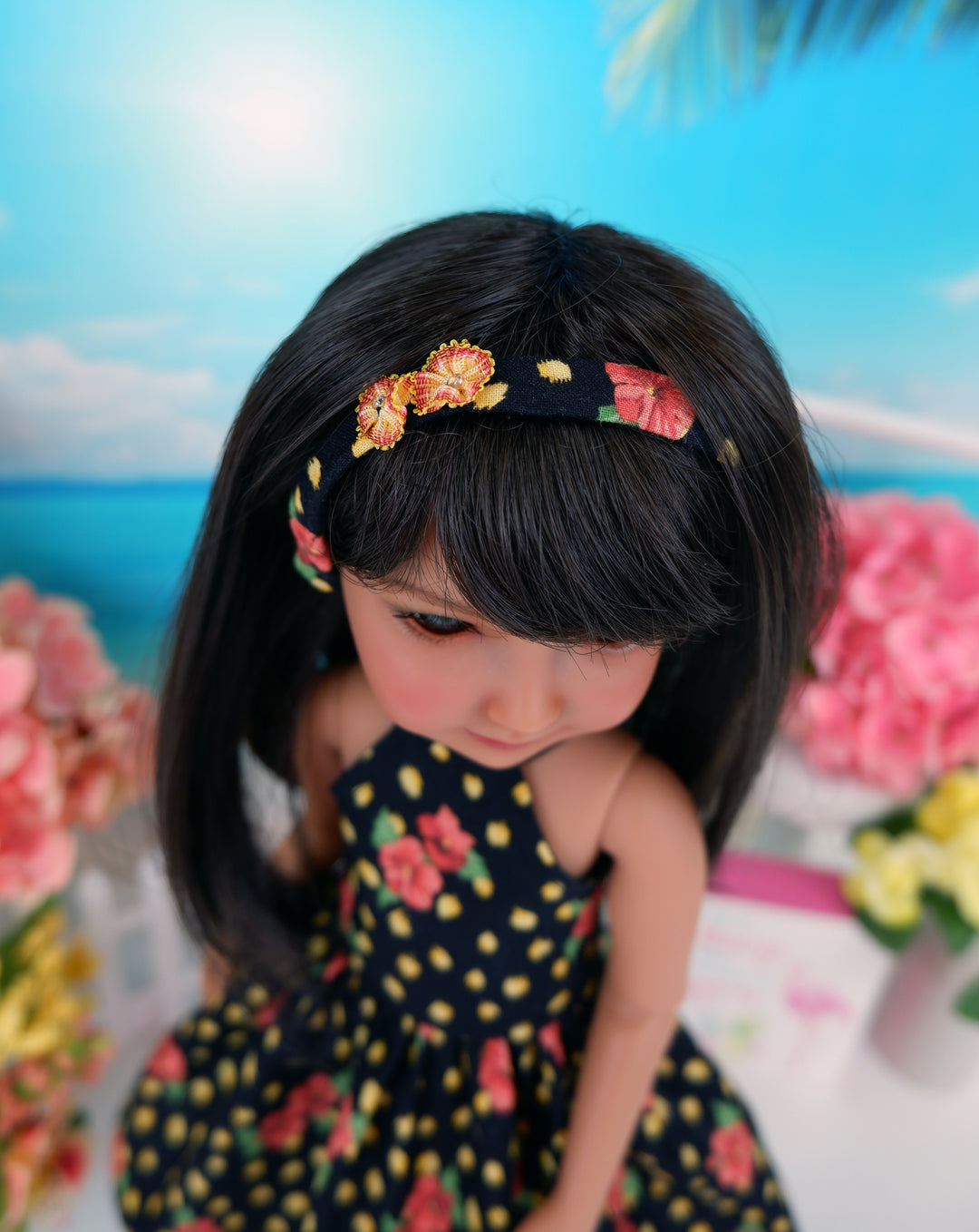 Caribbean Hibiscus - dress with shoes for Ruby Red Fashion Friends doll