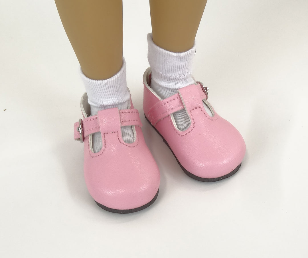 FACTORY SECONDS T-strap Dress Shoes - Carnation Pink