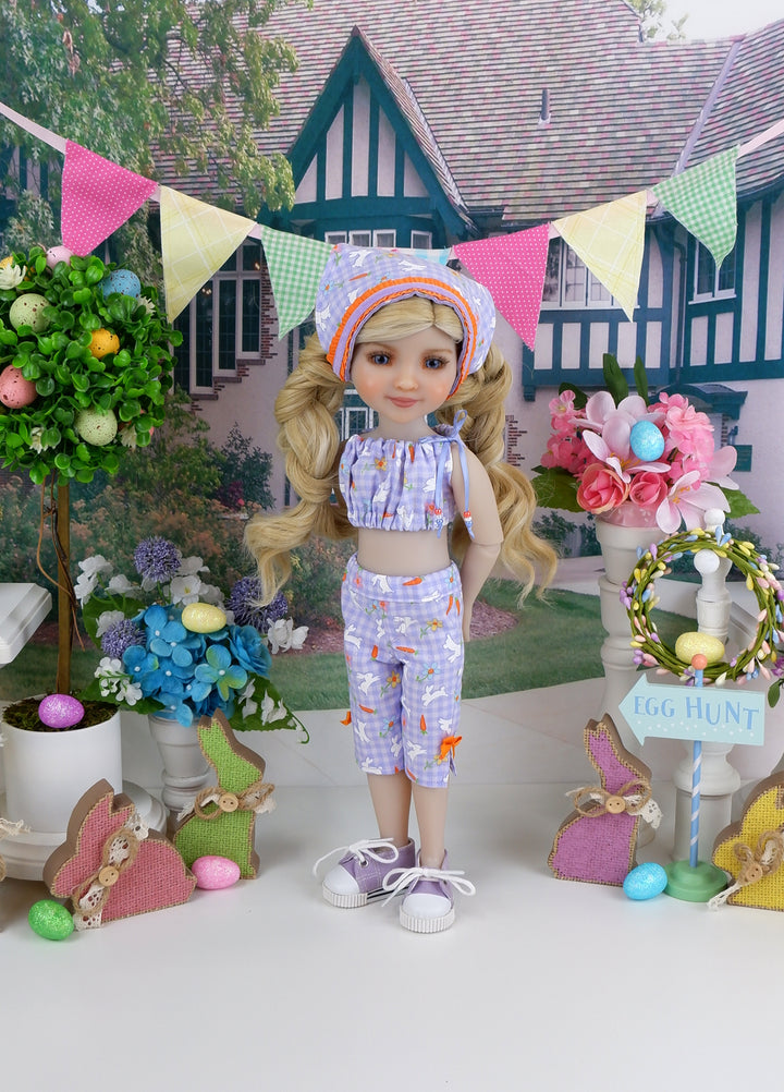 Carrot Garden - crop top & capris with shoes for Ruby Red Fashion Friends doll