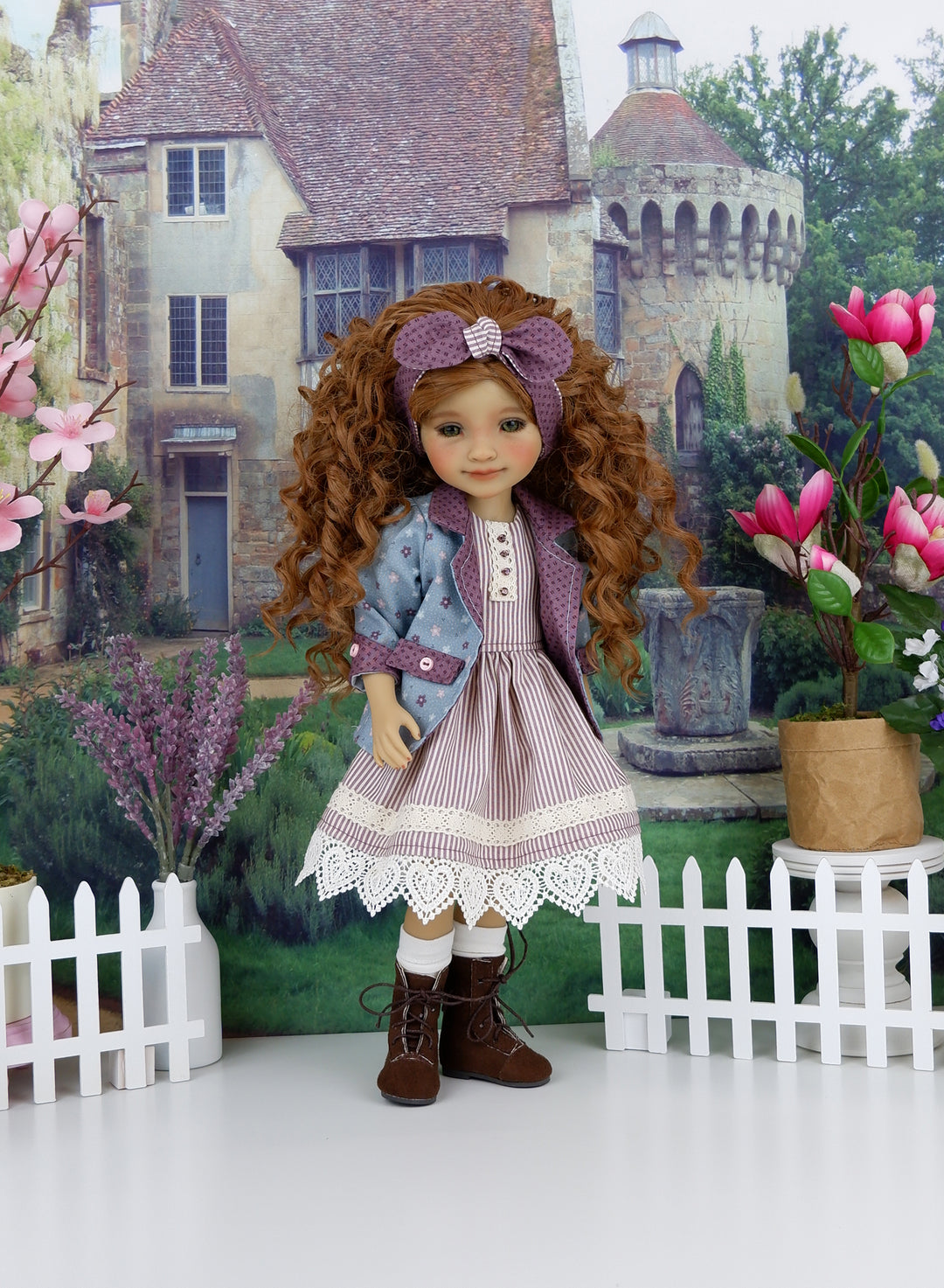 Casual Posies - dress and blazer with boots for Ruby Red Fashion Friends doll