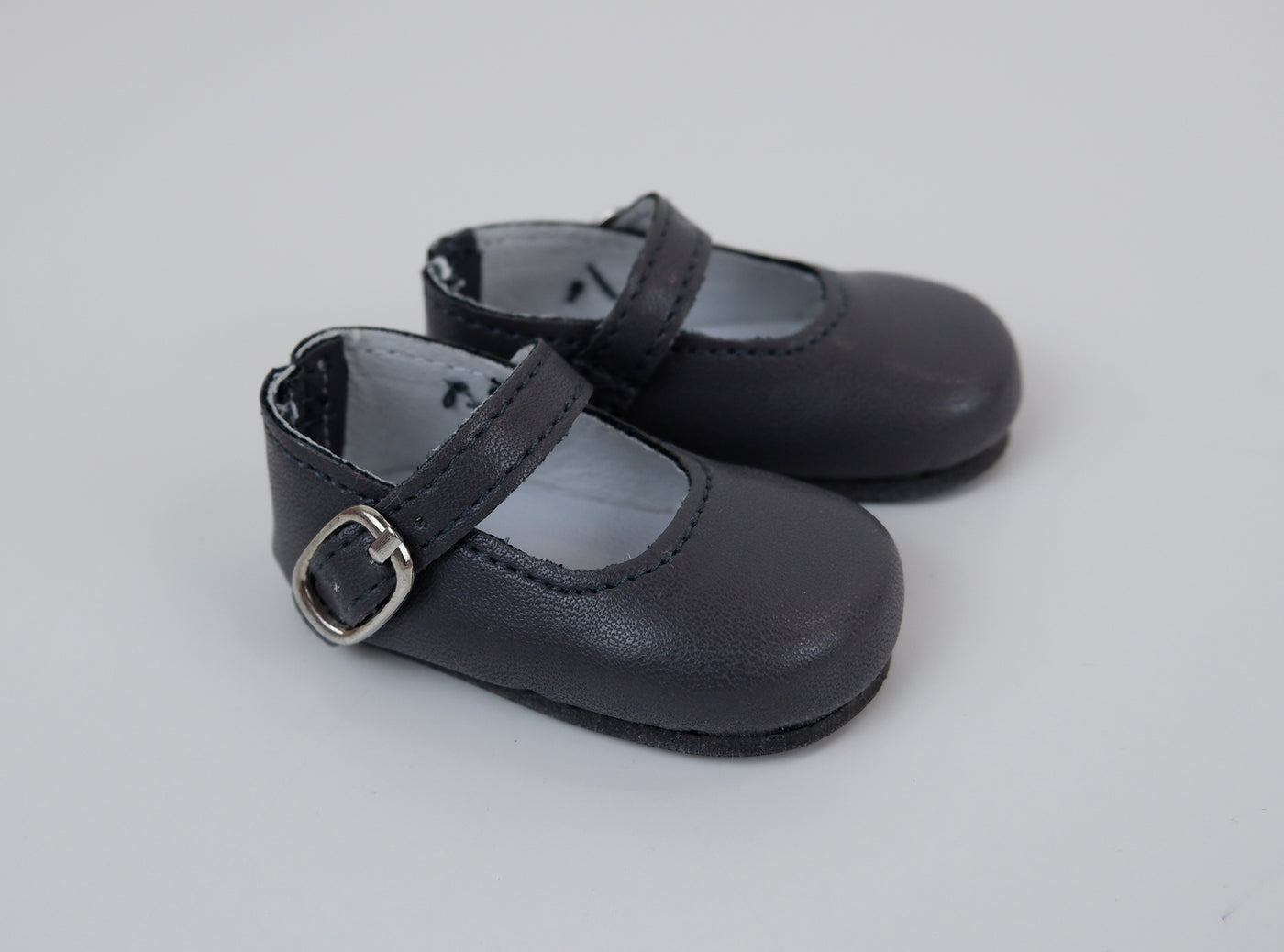 Simple Mary Jane Shoes - Charcoal Grey