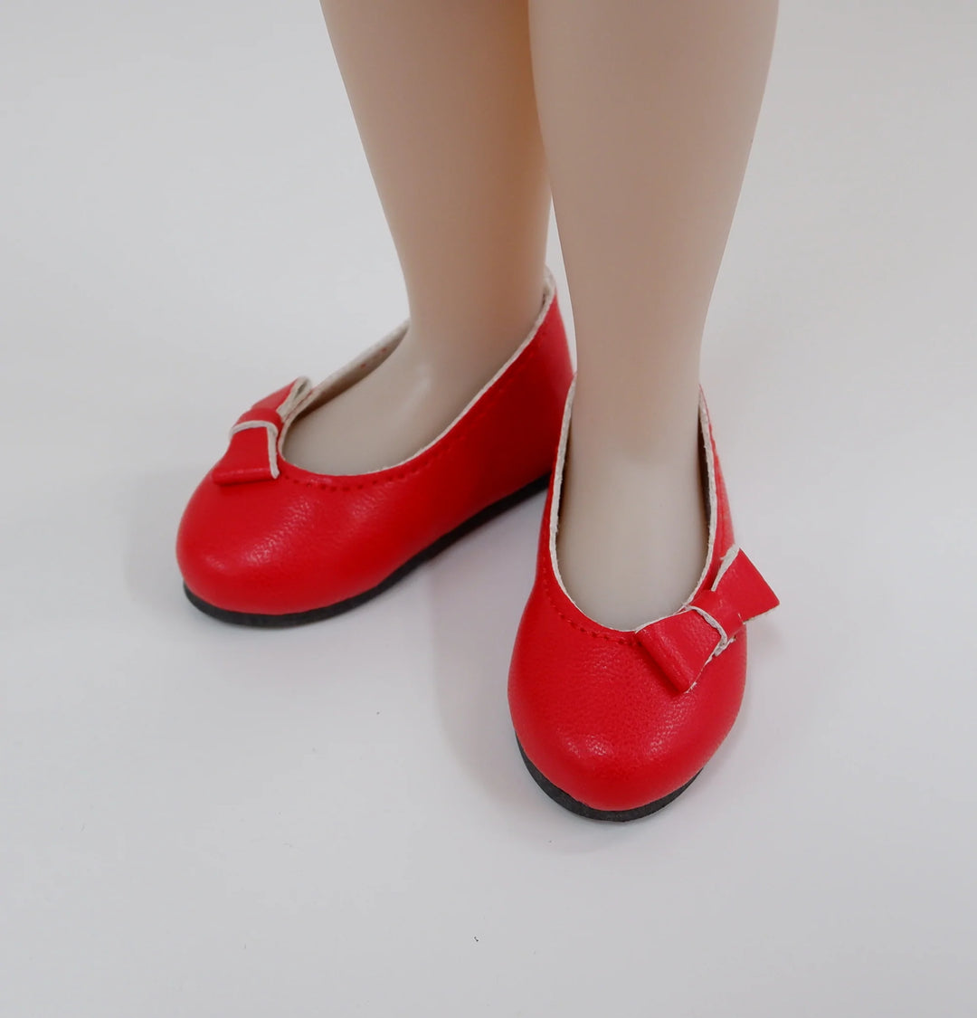 FACTORY SECONDS Bow Toe Ballet Flats - Cherry Red