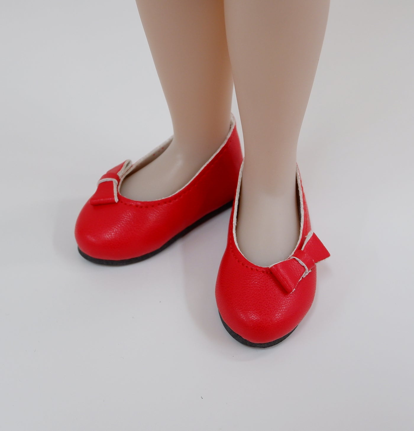 Bow Toe Ballet Flats - Cherry Red