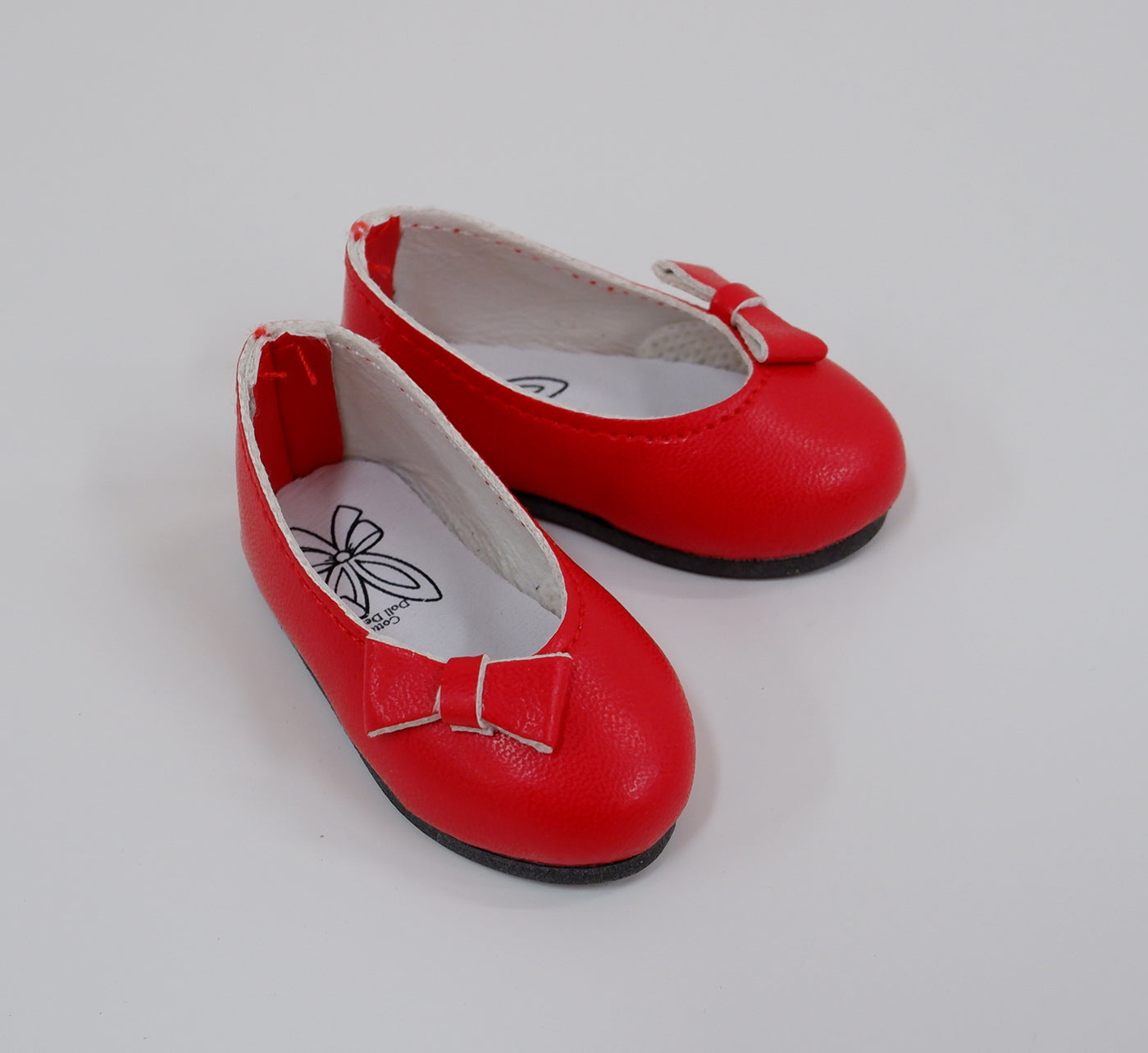 Bow Toe Ballet Flats - Cherry Red